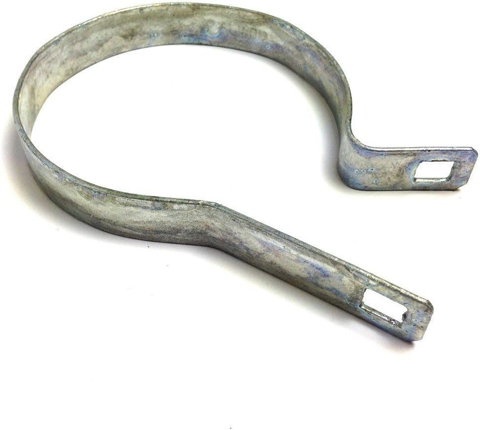 4 Tension Bands with Bolts for Chain Link Fence, Gate, Posts - 12 Pack