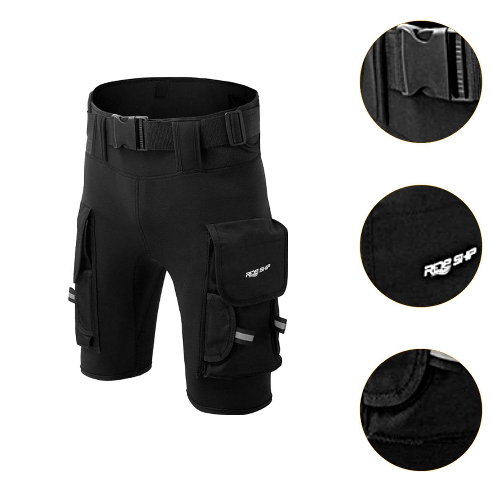 Perfeclan Tauchershorts Neoprenanzug-Shorts Verstellbarer Gürtel Neoprenanzüge Hosen Männer Tauchhosen zum Tauchen Schnorcheln Männer Kanufahren Schwimmen