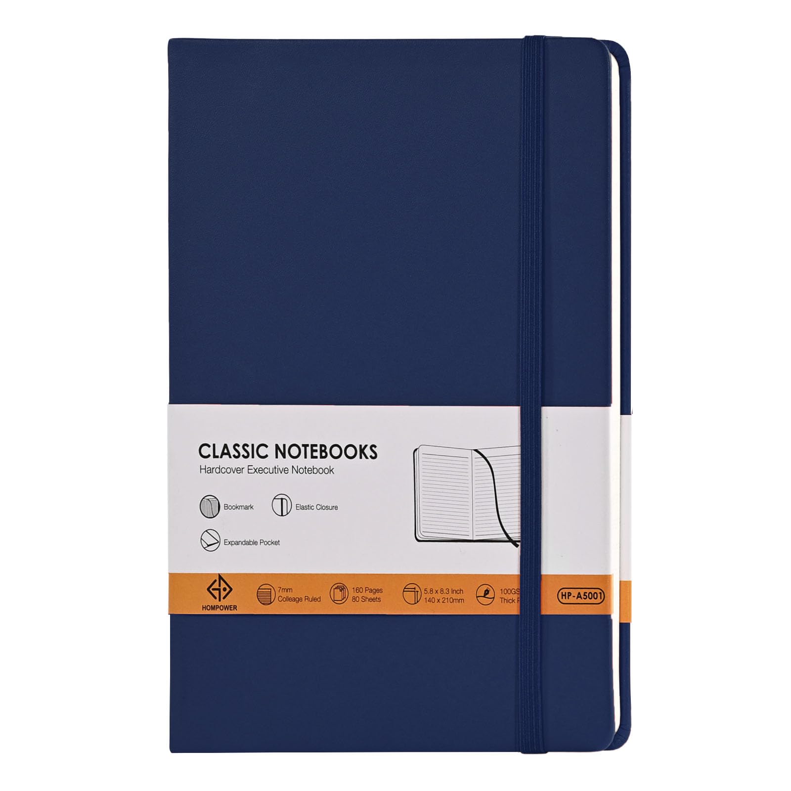 A5 Lined Journal Notebook - 100 GSM Thick Paper, 8 Pack Hardcover Journaling Notebooks For Writing, Work, Travel, School, College Ruled Journals For - View #10