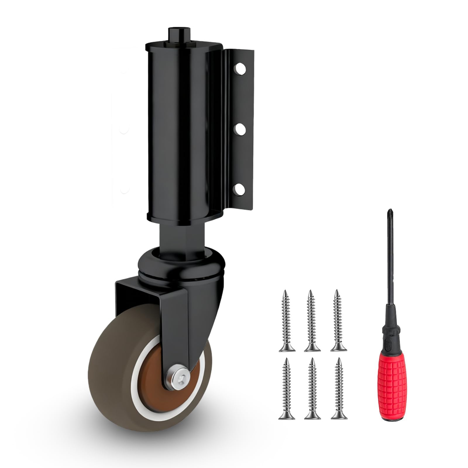 Photo 1 of 2 Inch Small Gate Wheels for Wooden Gate, Silent Spring-Loaded Gate Wheel with TPR Tire, 360° Free Rotation with 80lbs Capacity, Anti Sag Wheel for Gate, Anti-Slip Door Caster for Smooth Operation