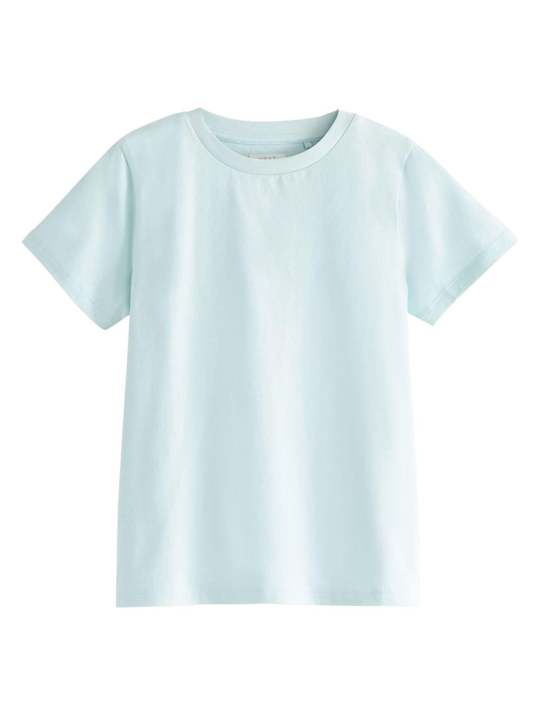 NEXT Mädchen Einfarbige T-Shirts in Pastelltönen, 7er-Pack