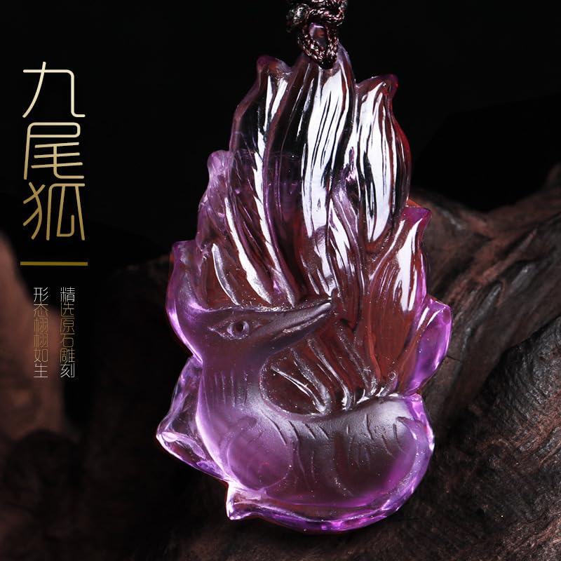 専用　九尾の狐　九尾狐　九尾狐狸　水晶　ブレスレット　約10㎜　天然石　未使用 Amazon.com: Ecqizer 天然紫水晶狐狸九尾狐吊坠/Feng Shui