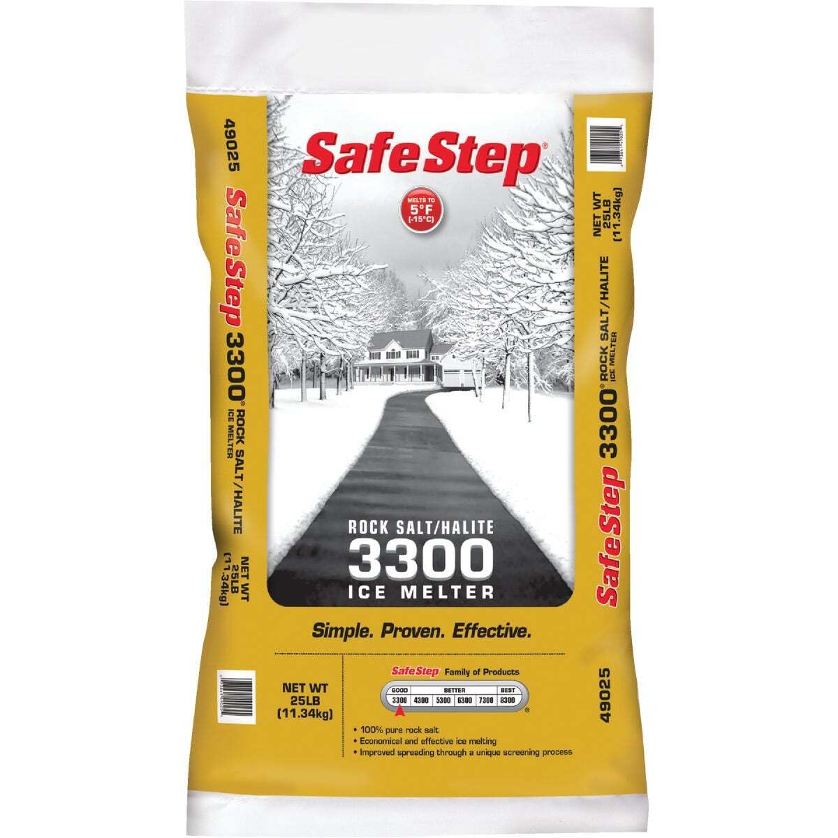North American Salt Safe Step Rock Ice Melter Sodium Chloride (Rock ) Melts Ice Down To 5 F / -15 C 25 Lbs.