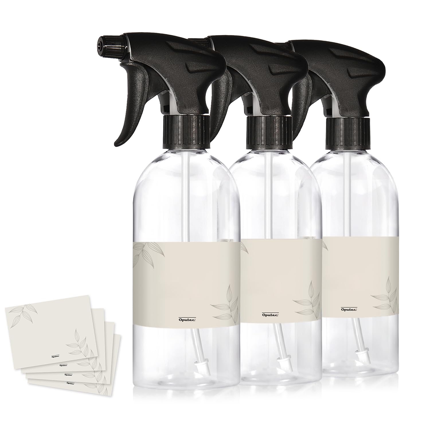 Oputec Lot de 10 flacons pulvérisateurs en verre de 100 ml avec