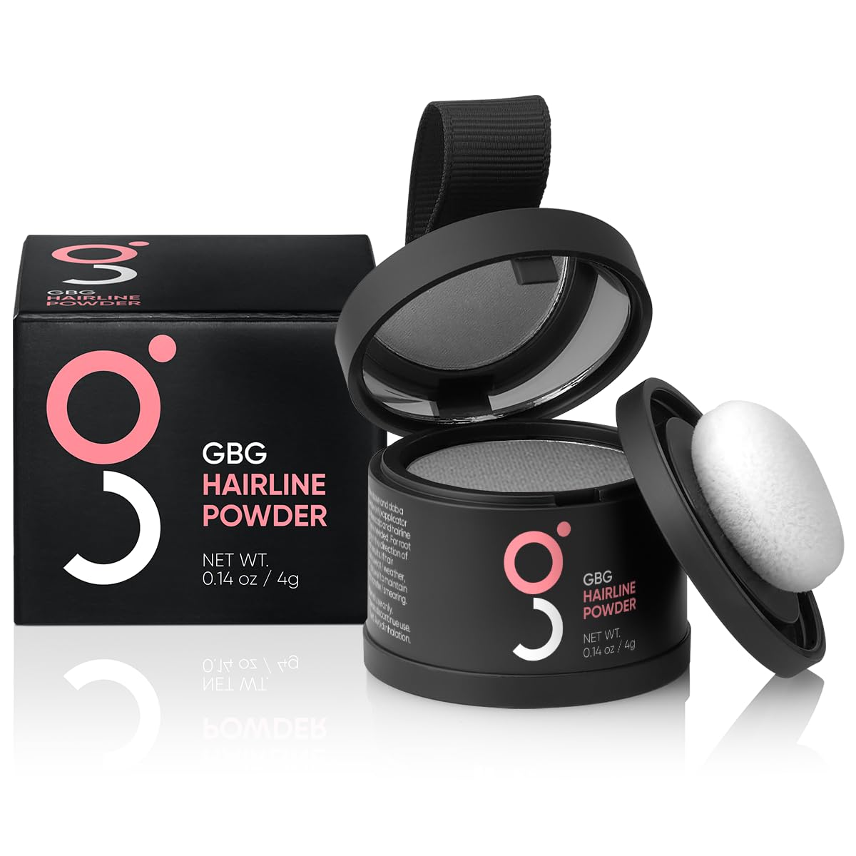 GBG Hairline Powder, Grey- 48-Hour Coverage Root Touch Up Powder for Bald Spots, Instant Hair Loss Concealer & Brightening Highlights - Hair Fillers for Thinning Hair for Women & Men, 4g