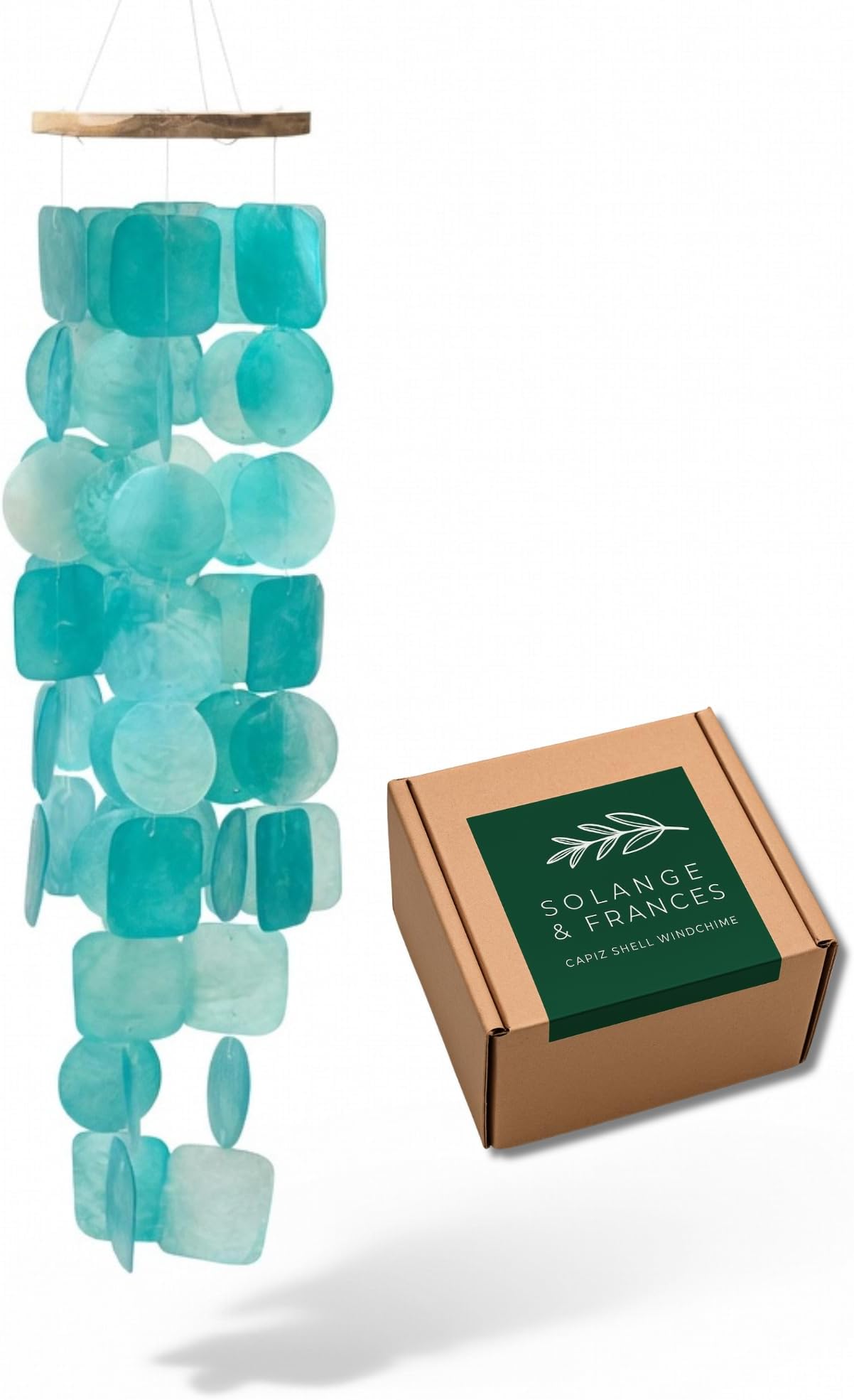 Wind Chimes for Outside. Capiz Shell Wind Chime Outdoor Decor. Unique House Decor and Gifts for Women Who Have Everything. Ideal for Mom