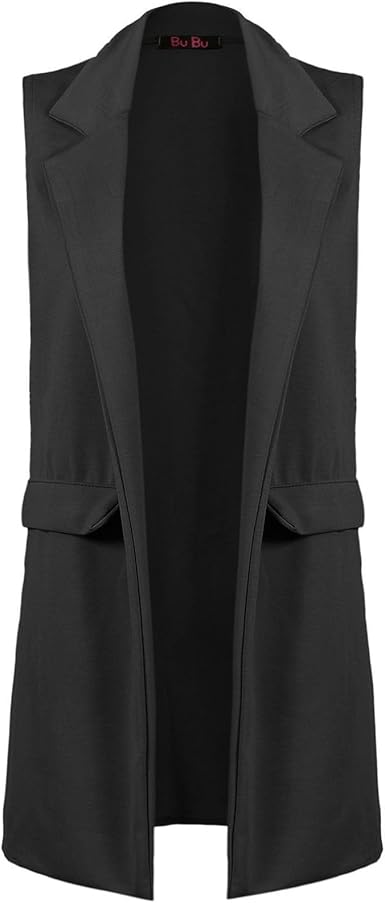 plus size black waistcoat