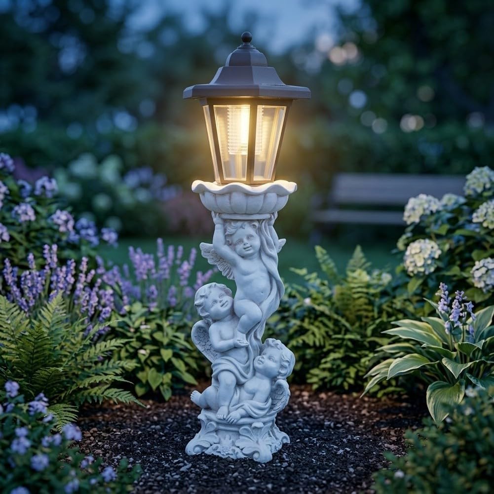 Statuetta solare dipinta a mano, 38 cm, per giardino