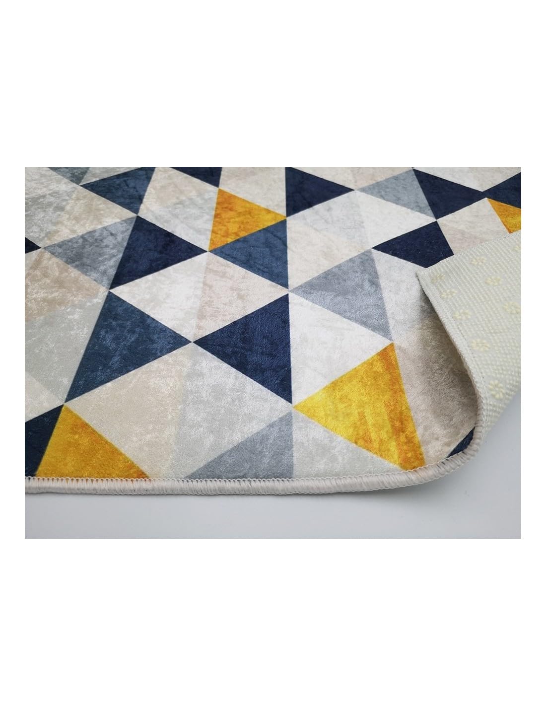MANI TEXTILE TPS_TREN_TRIAN_120 Tappeto, Poliestere, Blu, Giallo, X_180_cm