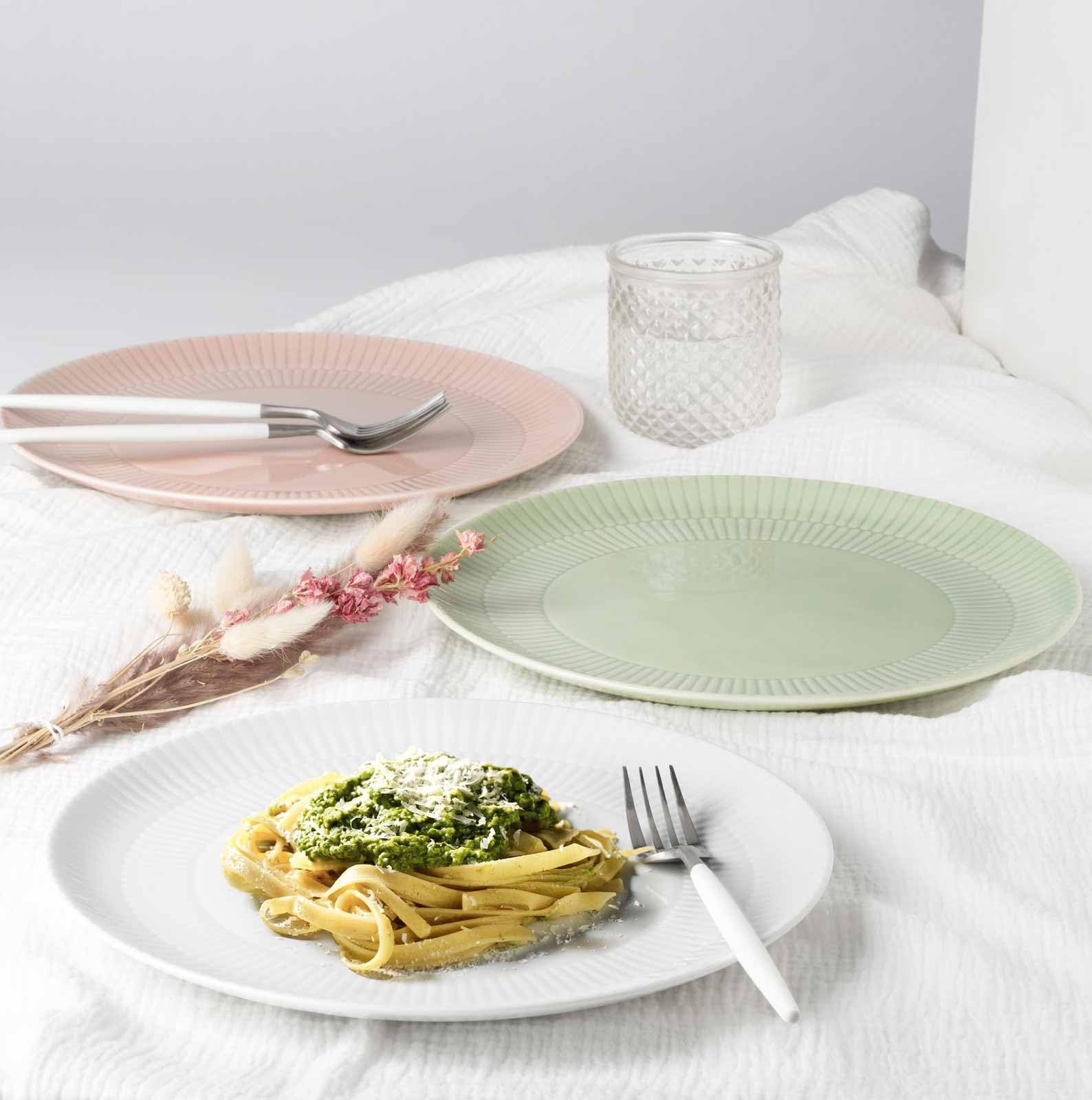 Seltmann Weiden Amina Seladon - Set da colazione con manico, 18 pezzi, per 6 persone, in porcellana, colore: Verde