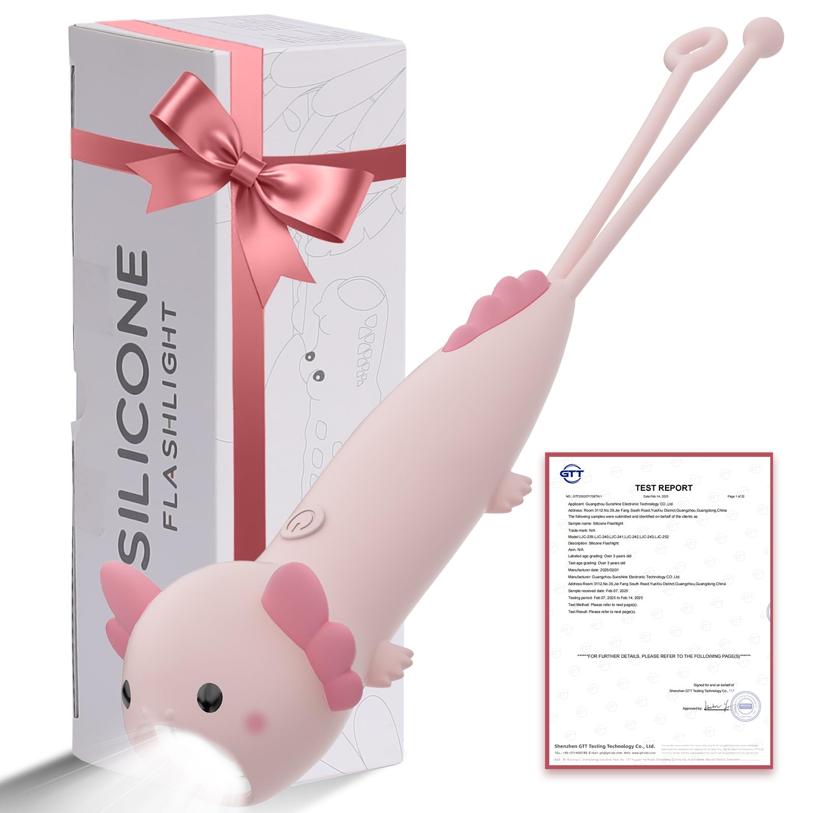 LOVERUIS Aufladbar Taschenlampe Kinder Silizium, Dimmbar Kindertaschenlampe, Stroboskop-Taschenlampe, Wiederaufladbare Geschenk für Kinder ab 3 Jahren