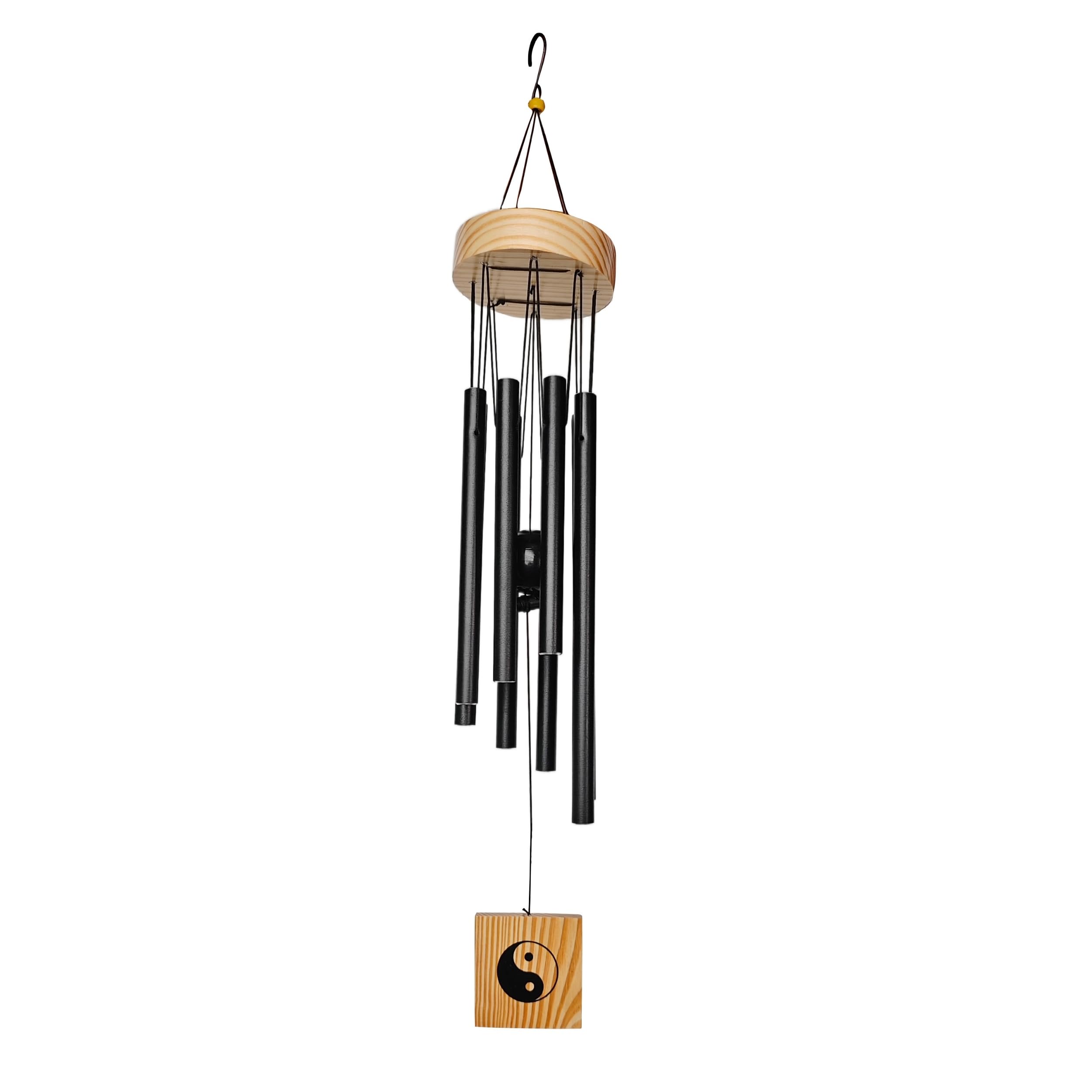 Plus Value Feng Shui Metal Wind Chime Bells 8 Pipes Rods for Home Decor, Balcony, Bedroom Window, Garden, Outdoor - Positive Energy & Peaceful Sound (Golden)-image-20