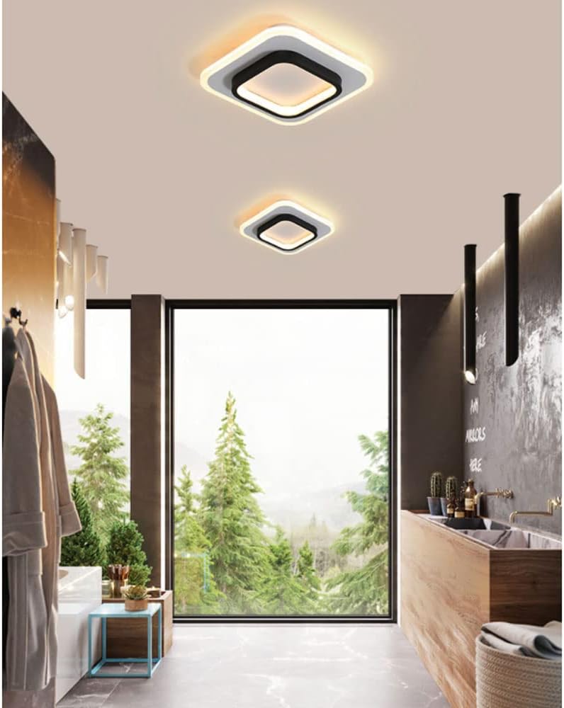LED Trichromatic Ceiling Lamp, Simple Wrought Iron Ceiling Lamp, LED Flush Mount Ceiling Light, Energy-Saving Eye Protection Ceiling Lamp On Bedroom Porch, Close to Ceiling Light Fixtures