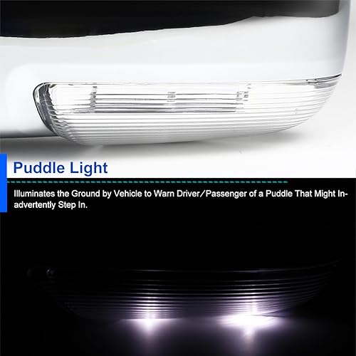 Miniatura 5 de Spec-D Tuning Sensor de temperamento con calefacción, espejo izquierdo cromado para el lado del conductor compatible con Dodge Ram 1500 2013-2019