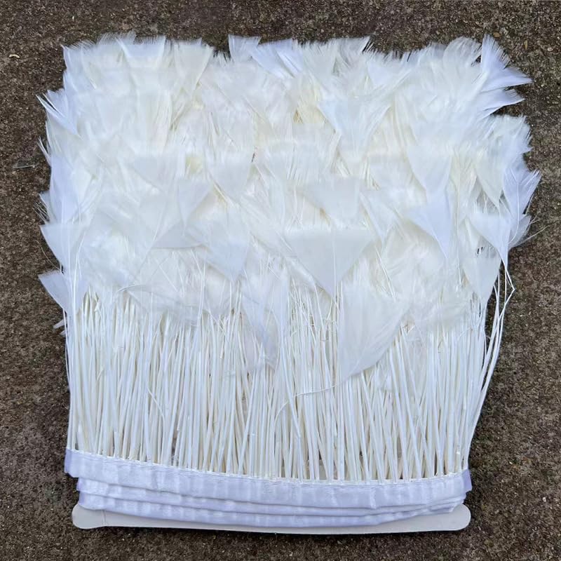 Wstążka z frędzlami z indyczych piór, 10-15 cm, paski z indyczych piór z satyną, do szycia, rękodzieła, kostiumów, 1 m