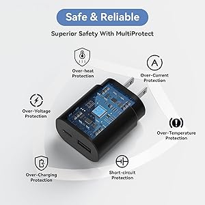 USB C Charger, 25W Super Fast Charger Dual Port Type C Wall Charger Block Compatible Samsung Galaxy S22/S22 Ultra/S22+/S21/S21 Ultra/S21+/S20/Note 10/Note 20/Z Fold3/Z Flip3