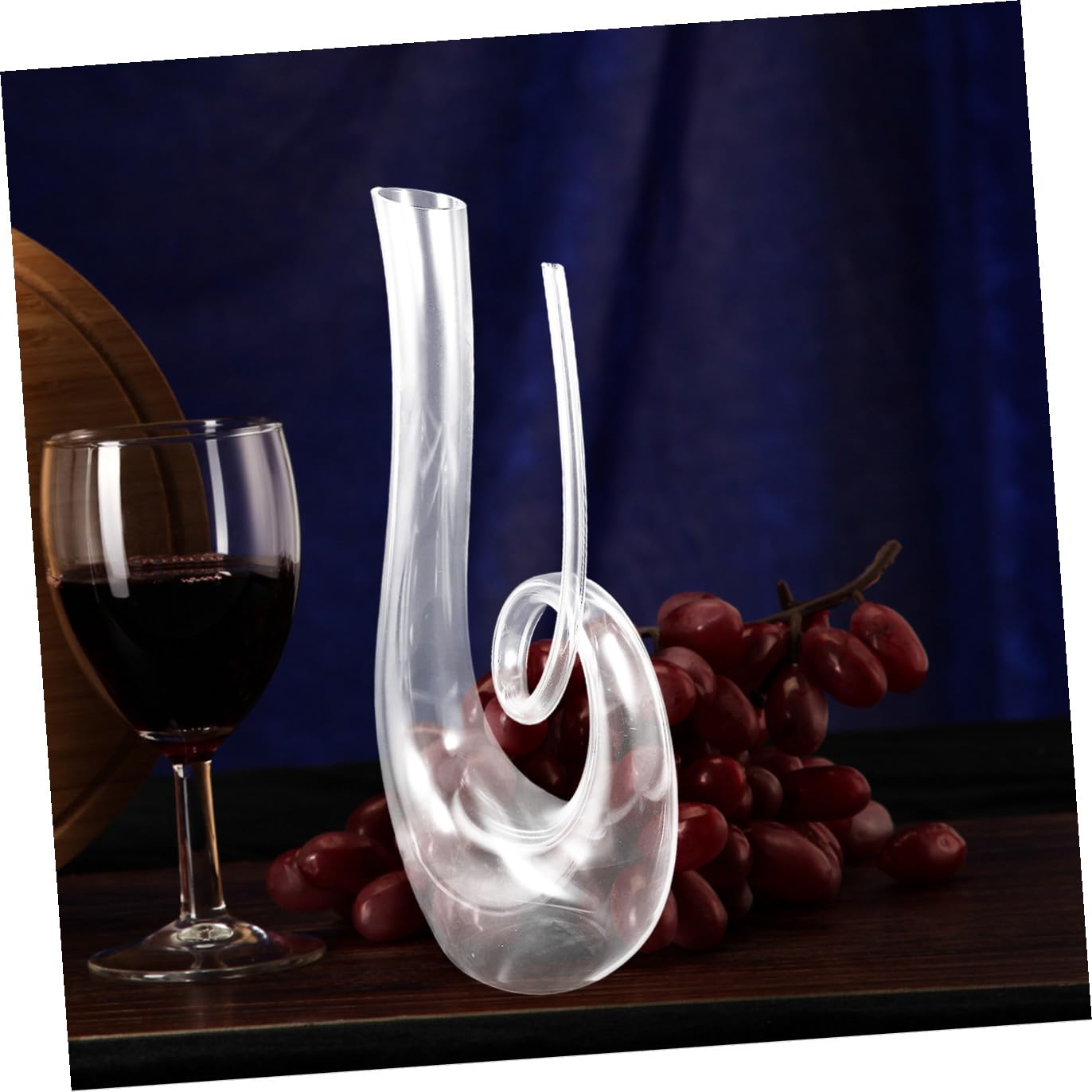Lurrose Decanter per Vino Domestico in Cristallo senza Piombo 1300Ml Versatore e Caraffa per Vino Rosso Design Bilanciato per Ristoranti Bar e Uso Casalingo Aeratore per Valorizzare