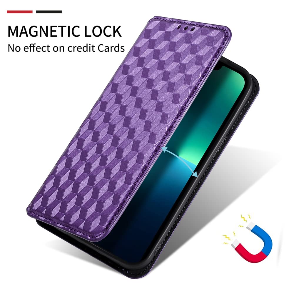 Kudini Custodia Per Telefono Blu View 3 – Con Strass, Farfalle E Fiori – Morbida TPU Con Anello Porta Carte E Cavalletto