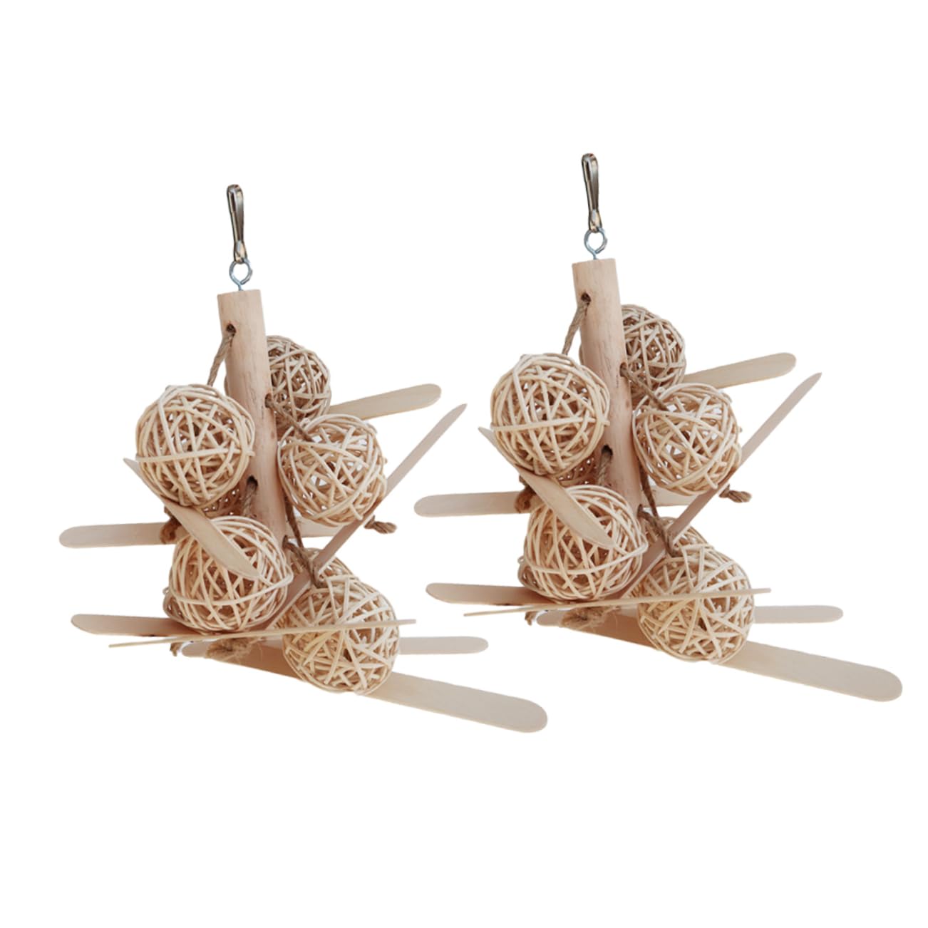 Toddmomy 4piezas Juguete De Madera para y Pájaros Escalera De Madera y Columpio Interactivo para Juguete De Masticar Natural y Actividad para Periquitos y