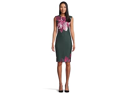 Calvin Klein Cal Sleeve Floral Sheath Women