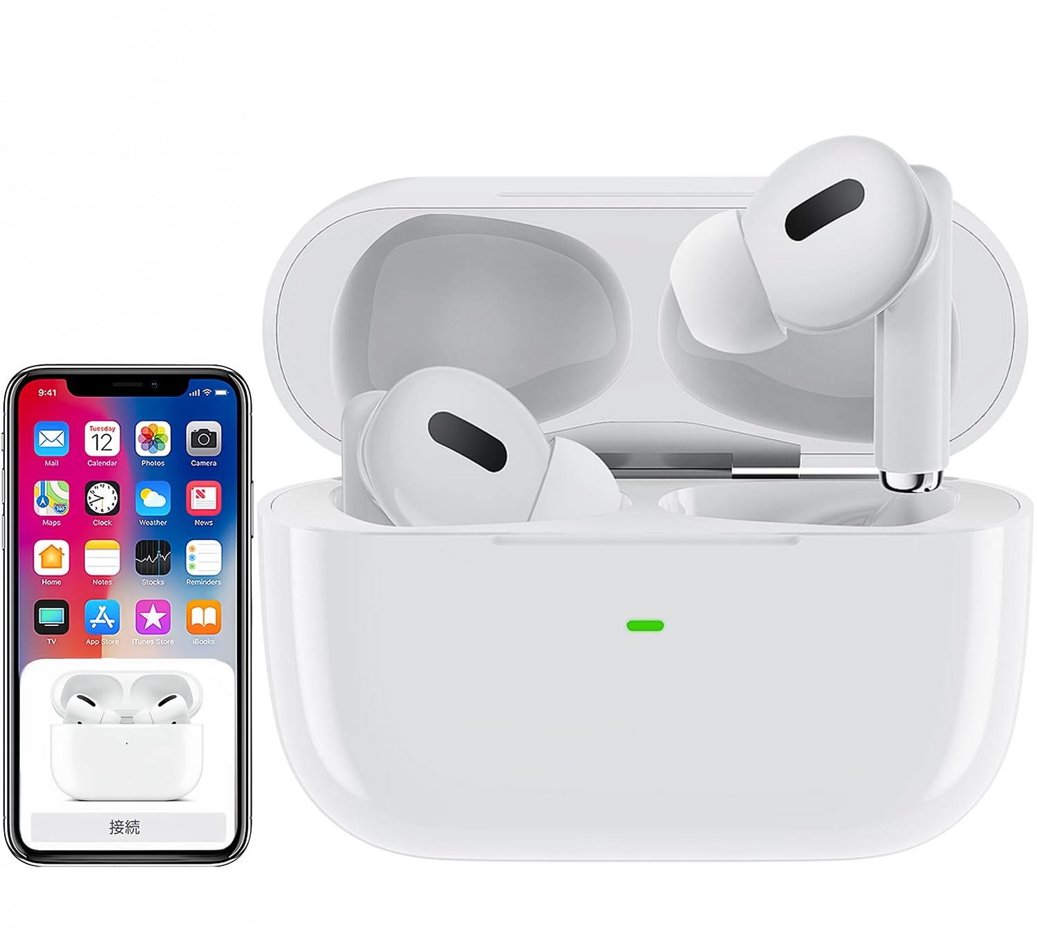 Ear Buds Wireless Earbuds AirBuds Pods 2, Bluetooth 5.3 Headphones in Ear, 2026 New Bluetooth Earphones with Noise Cancelling Mic, Bluetooth Earbuds HiFi Stereo Deep Bass 48H for Android/IOS/AirPods