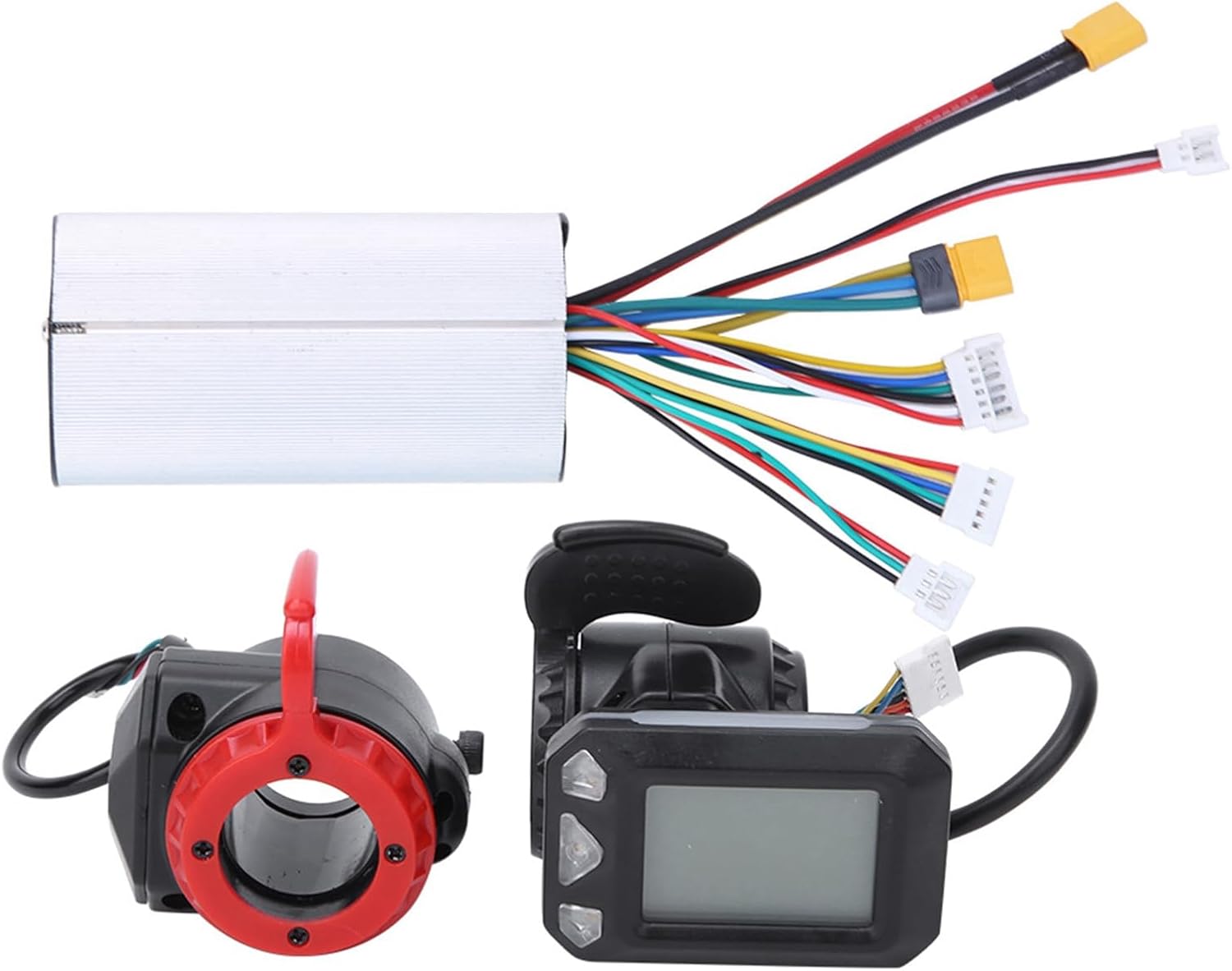 5.5 Inch Carbon Fiber Electric Bicycles Controller Accessories Set for Electric Bikes Scooter Bikes Brake Controller Carbon Fiber Aluminum Alloy Three Piece for E Bike
