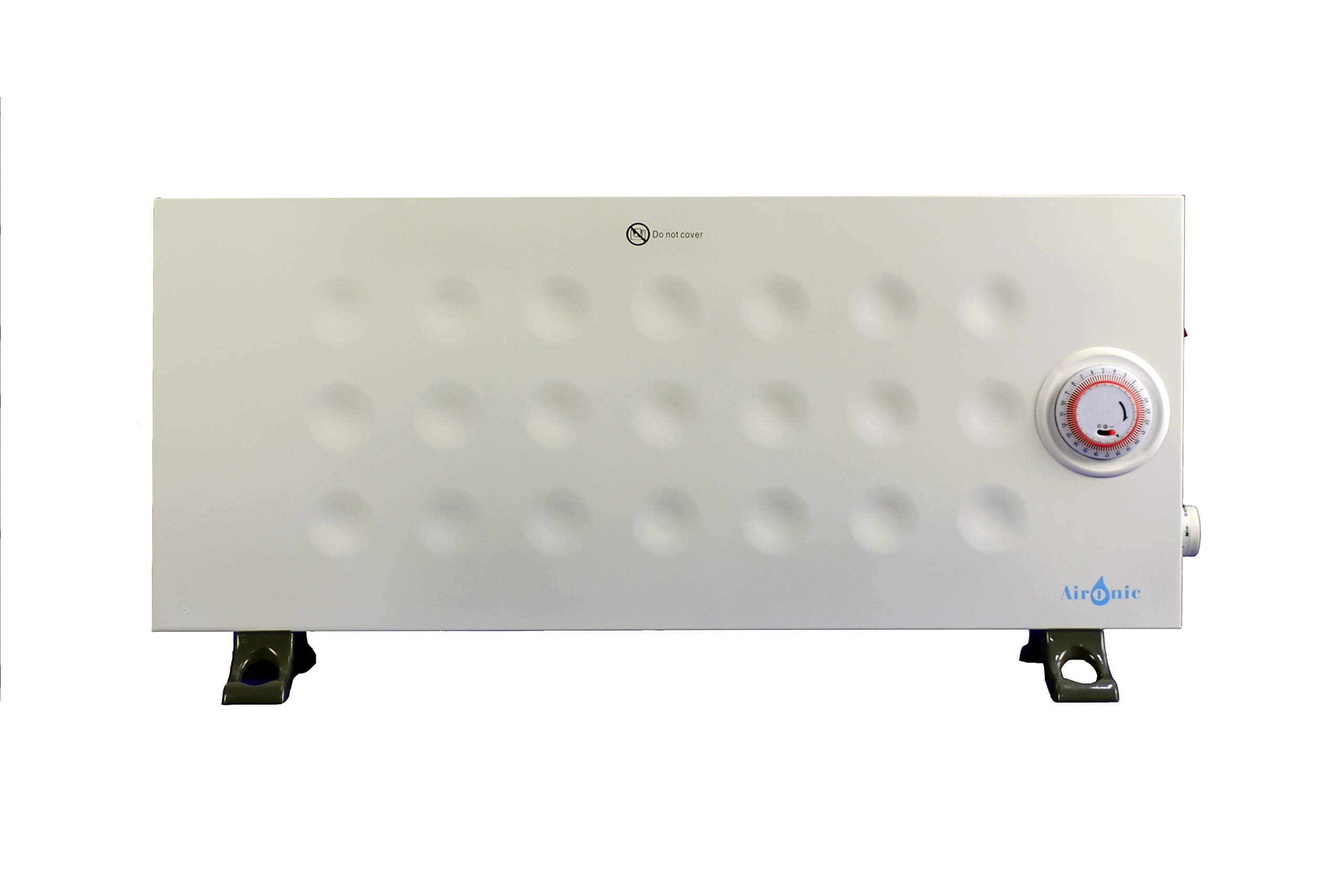 Aironic White Slimline Convection Panel Heater Radiator with Thermostat Dial (1000W)