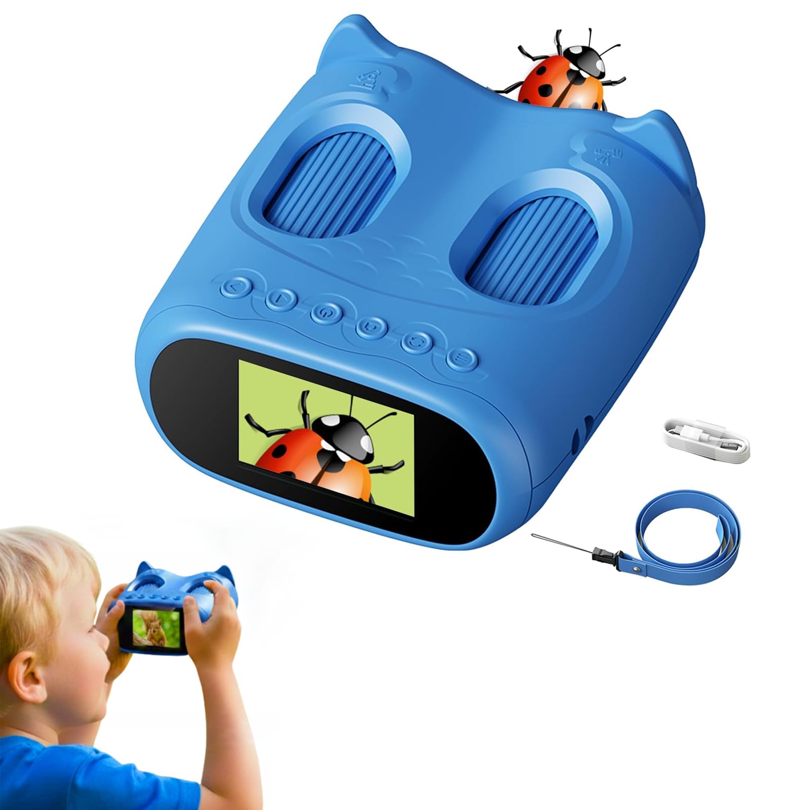 1000X 1080P Digital Handheld Microscope for Kids 4K 2.0" Screen Portable Rechargeable Mini Pocket Digital Microscopes STEM Project Toy Science Kits for Kids Age 8-12-image-40