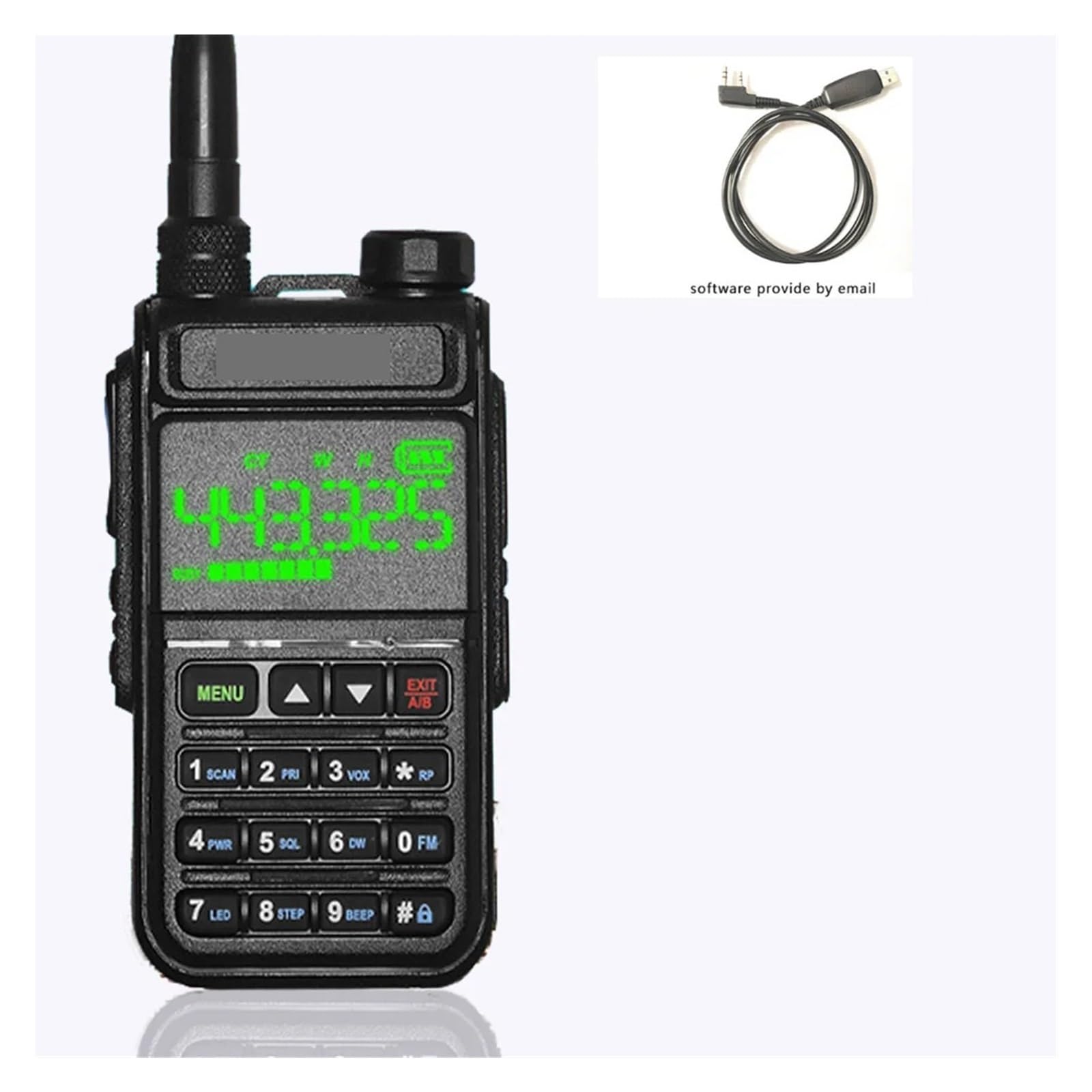 RT-850 6-pasmowy Radiotelefon Amatorski Z Szynką 128-kanałowy Walkie Talkie Pasmo Powietrzne Pełnozakresowy Skaner Policyjny Morskie Talkie(Add cable)