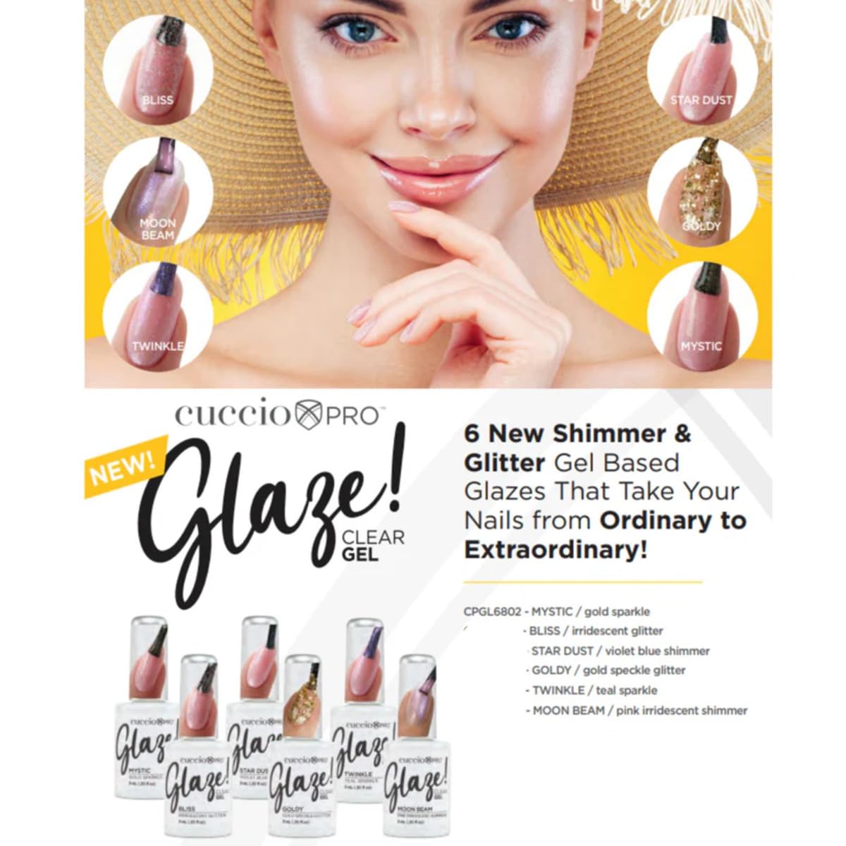 Amazon.com : Cuccio Pro Glaze Gel Nail Polish Topper, Moon Beam