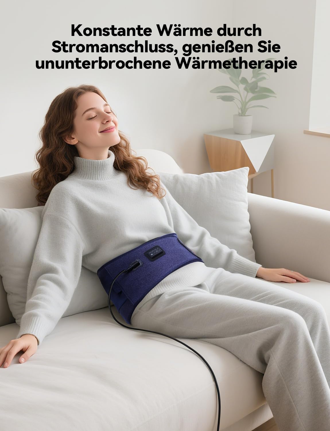 Cinturón térmico para espalda con función de masaje, almohadilla térmica con 3 niveles de calor y 5 programas de masaje, apagado automático, para espalda, lomo y abdomen, regalo para mamá, papá
