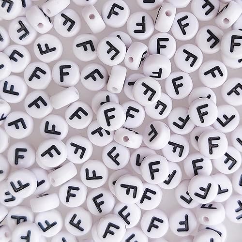 Miniatura 3 de Más de 200 cuentas de letras de vocal A-E-I-O-U de 0.157 x 0.276 pulgadas para la fabricación de joyas, alfabeto mixto redondo blanco a granel