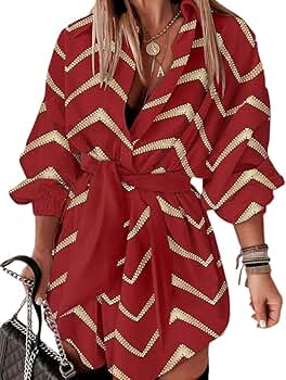 Amazon.com: CHICME Womens Long Sleeve Casual Dress Bronzing