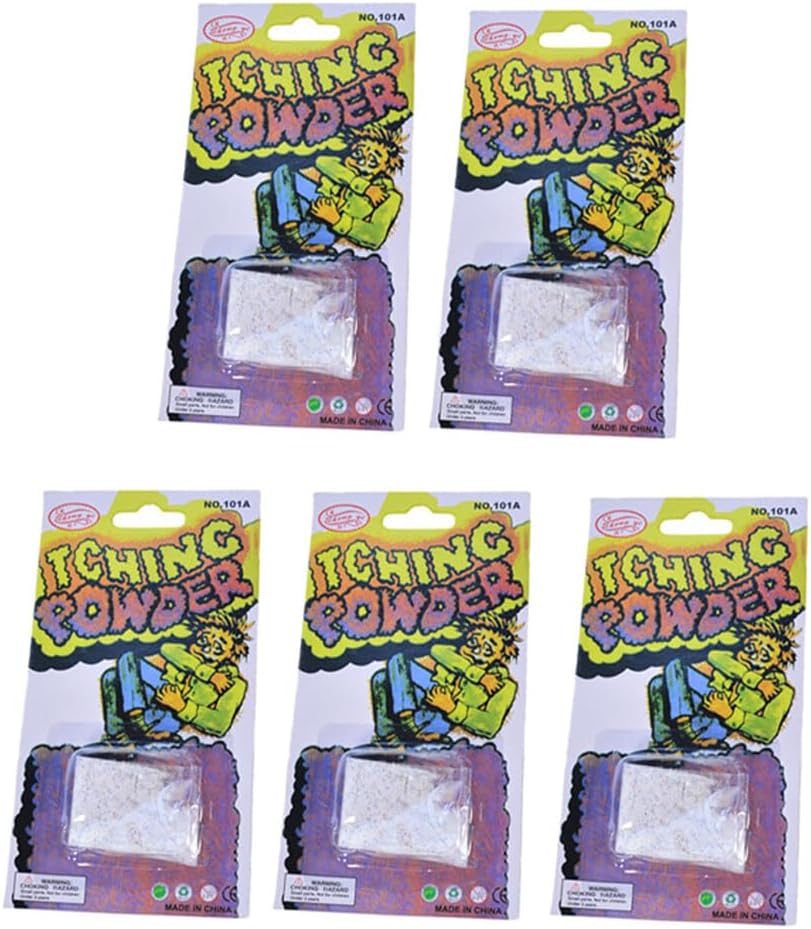 Fawoonu 5Pcs/Set Itch Itching Powder Prank Funny Joke Trick Toy