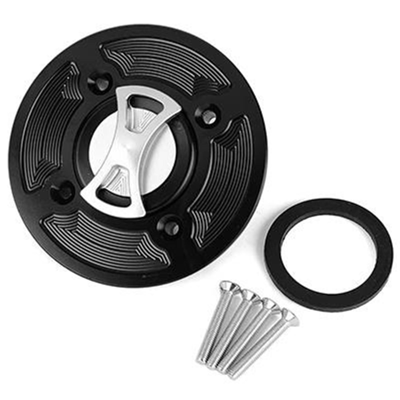 Generic Tapa De Tapa De Tanque Combustible Liberación Rápida Para Aprilia Para RSV4 R Factory APRC Para Tuono V4R Para Caponord 1200 RSV1000(Plata)