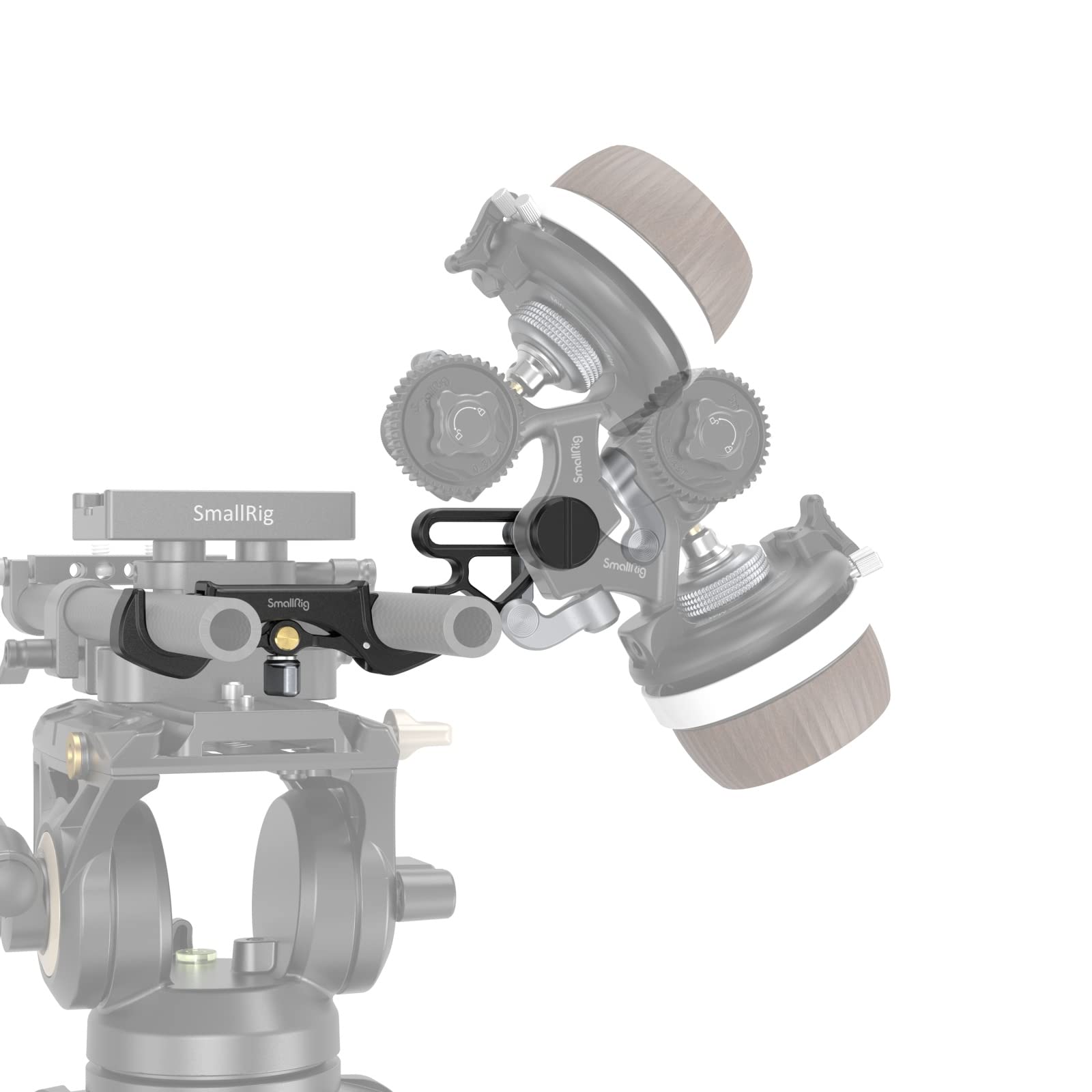 SMALLRIG 15mm Rod Clamp, Instalada y Liberada desde Arriba con Espaciado Ajustable, Compatible con Lentes de Gran Diámetro, Compatible con el Enfoque de Seguimiento de la Serie 3010 - 4151