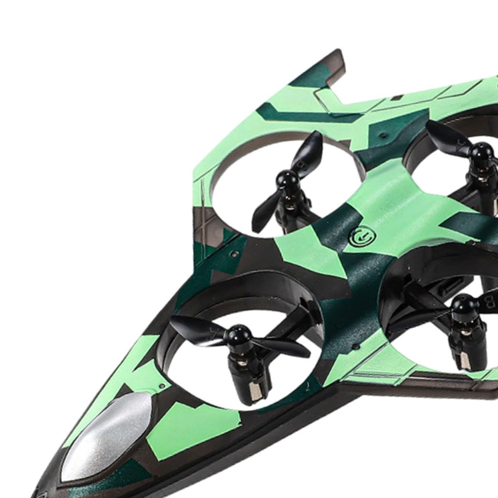 Milageto Avión Teledirigido con Fijas Avión RC de Planeador Fighter Control Remoto 2.4G y Flips 360° Hecho en PP Fuerte y Liviano, Verde