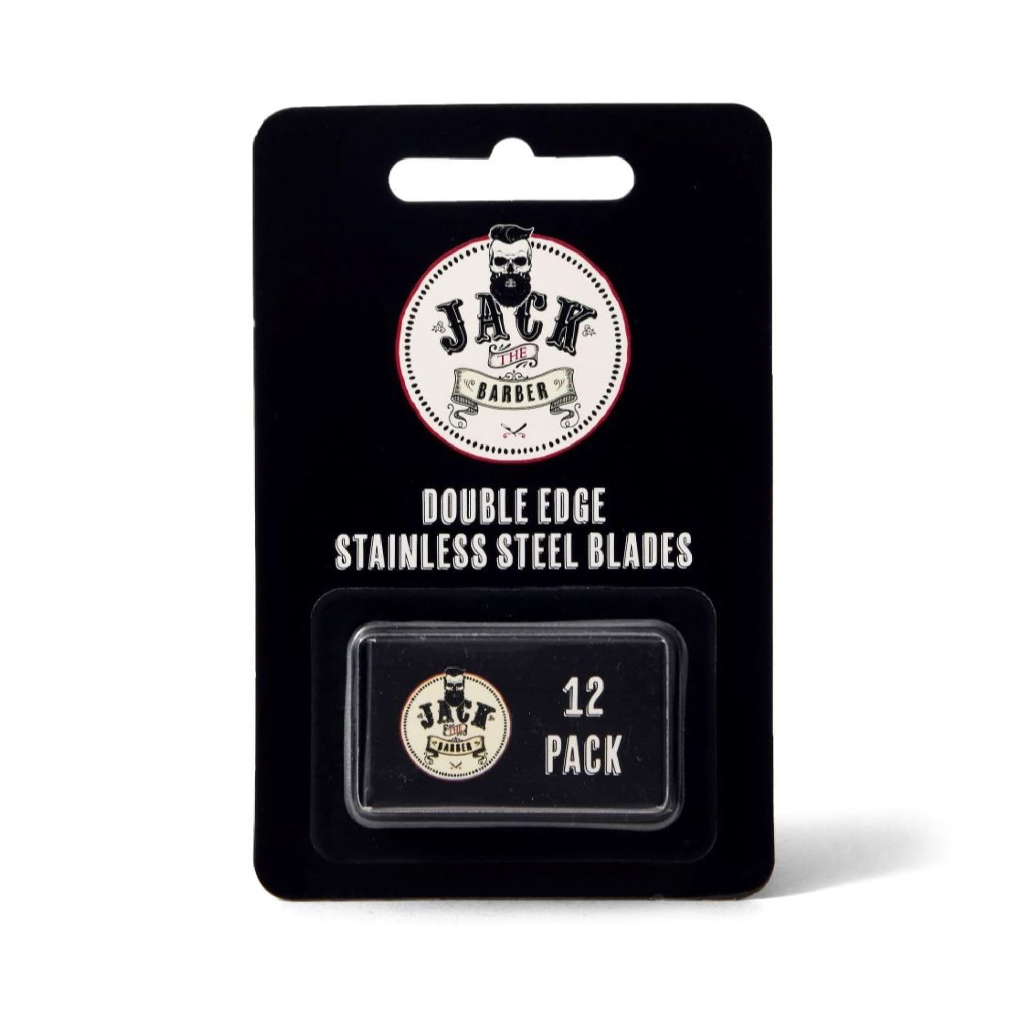 Jack the Barber Double Edge Razor Blades, 12 Count