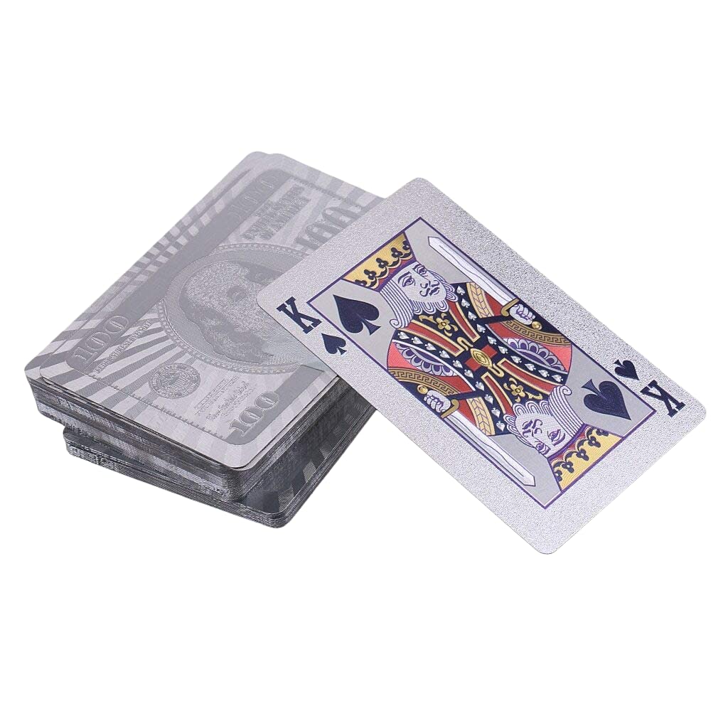 Gooyo Silver Plated Poker Playing Cards (Silver)
