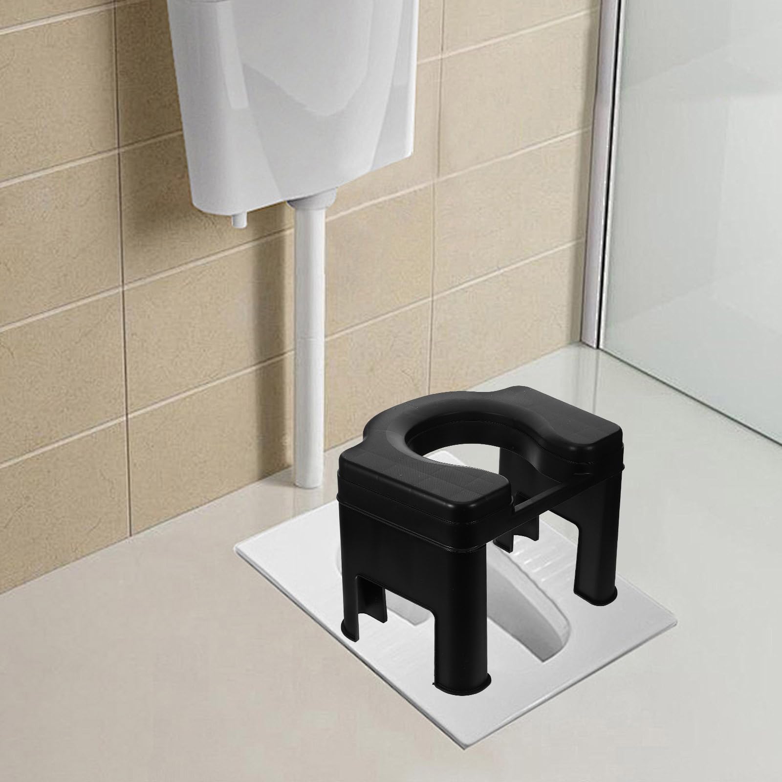 Toilettenhocker 26,5cm Pp Kunststoff Stabil Rutschfest Multifunktionaler Badezimmer Fußhocker für Alltagshilfen und Ältere Nutzer