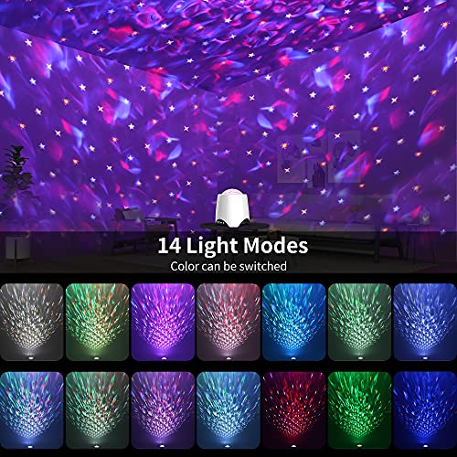 Fansbe 3 In 1 Star Projector Galaxy Light For Bedroom 8 White Noise Built-In Bluetooth Speaker For Kids Adults Bedroom Room Ceiling With Remote Control #TOP1