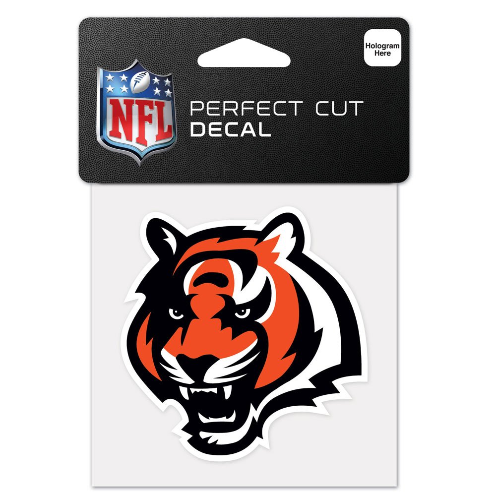 Wincraft Black Nfl Cincinnati Bengals 63041011 Perfect Cut Color Decal, 4" X 4",