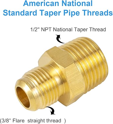 Miniatura 40 de Kits surtidos de tapas de latón, tubo acampanado SAE de 45 grados para tubo de 1/4 pulgadas 5/16 pulgadas 3/8 pulgadas 1/2 pulgadas 5/8 pulgadas OD