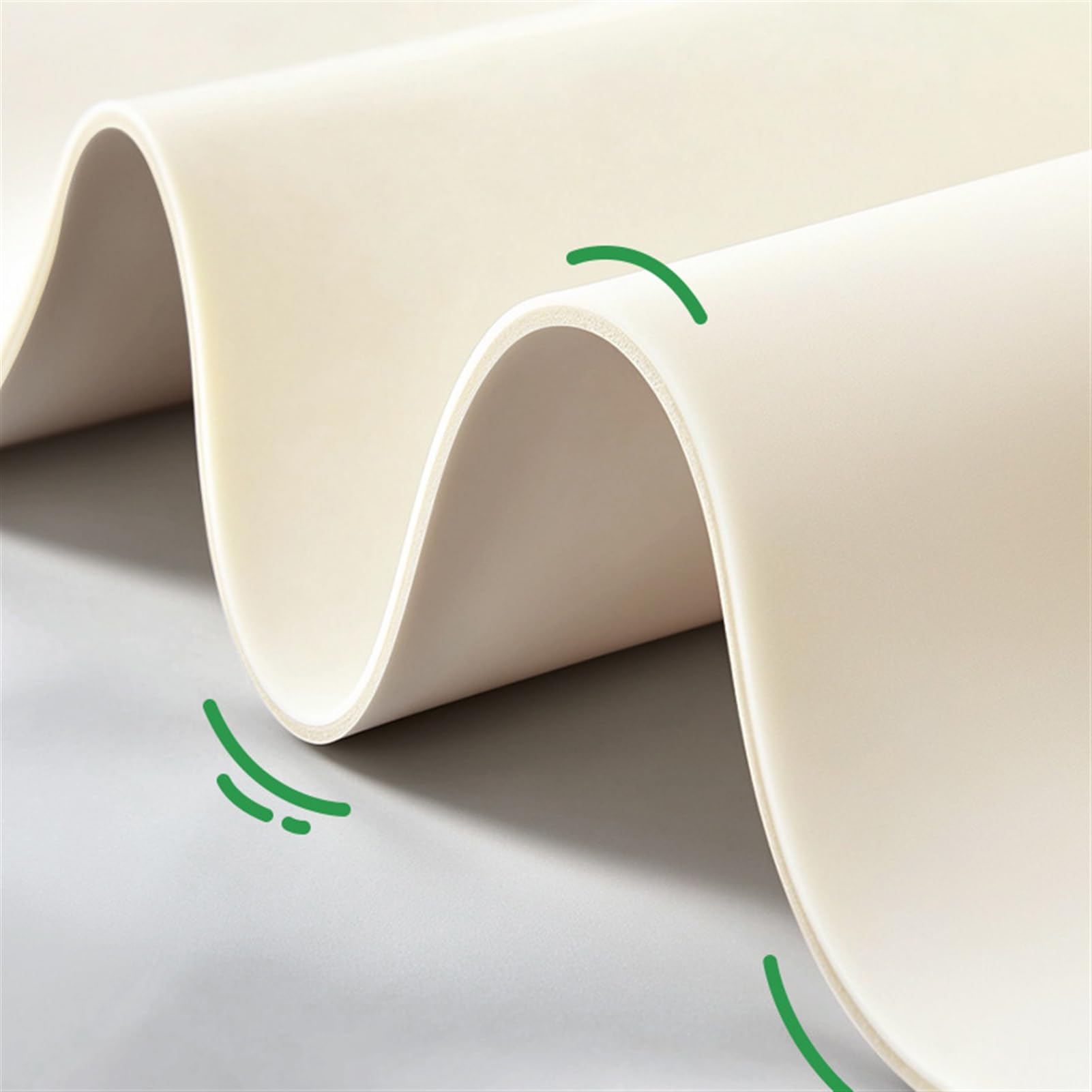 Silikonmatte für Küchenarbeitsplatte Hitzebeständig rutschfeste antihaftbeschichtet Arbeitsplattenschutz Große Thekenmatte, Hellgrau, 65 x 130 cm