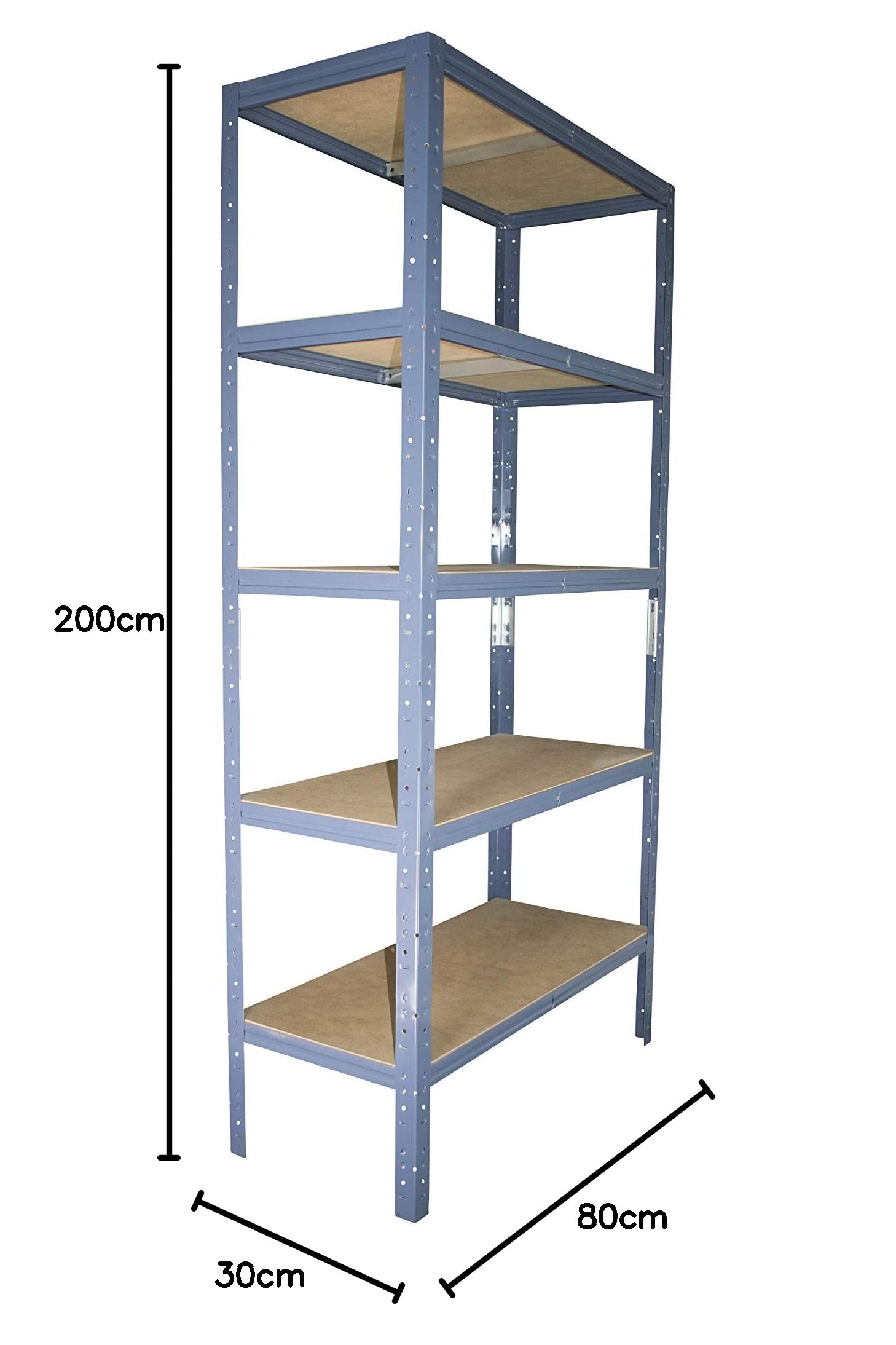 Shelfplaza® 200x80x30cm Home Schwerlastregal Verzinkt/Metallregal Mit 7 Böden/Kellerregal Metall, Garagenregal, Werkstattregal Oder Regal Lagerregal/Steckregal Metall Mit 125kg Tragkraft