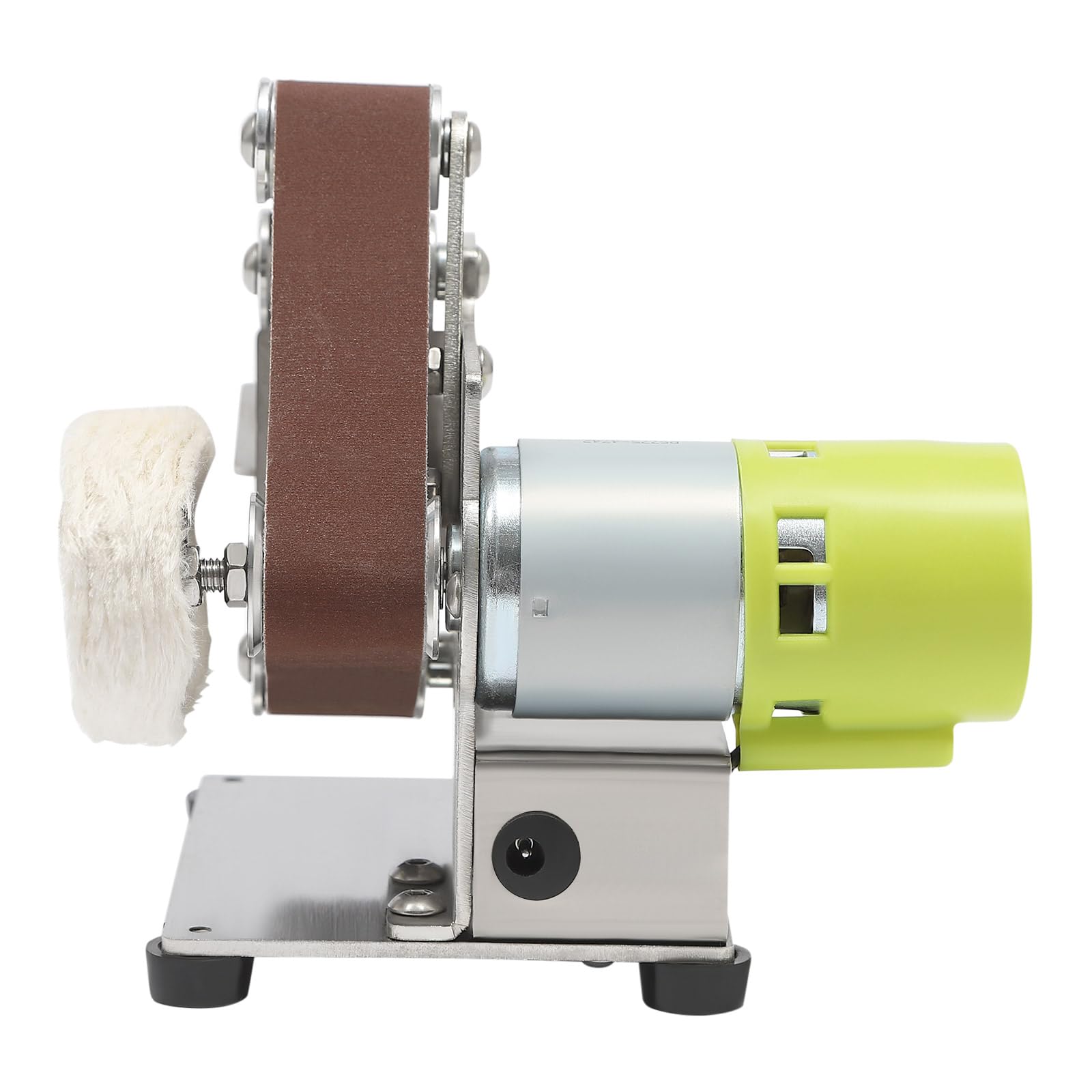 Lijadora de banda, juego de lijadora de 150 W, 7 velocidades, máquina pulidora DIY ajustable, máx. 10.000 rpm, lijadora con 10 bandas de lijado, para pulir y lijar