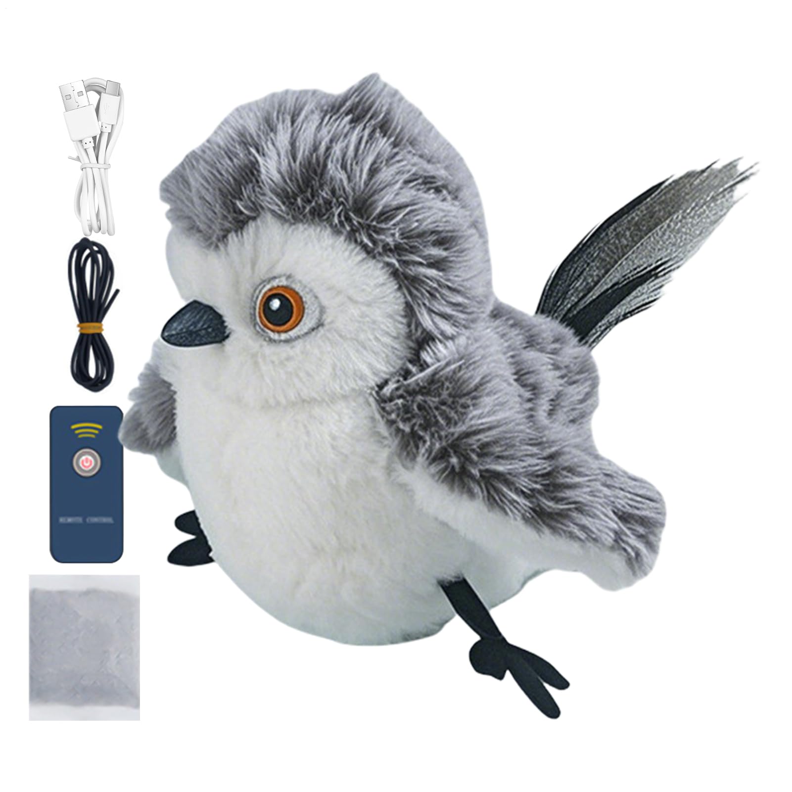 Pájaro con hierba gatera para entretenimiento de gatos activos en el salón de casa