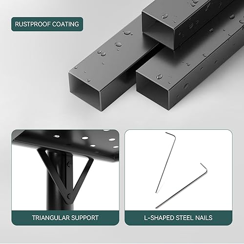 Miniatura 5 de FUNG YARD Gazebo de parrilla de 8 x 5, cenador de patio de doble techo con 2 prácticos estantes, marco de acero resistente, 7 herramientas de