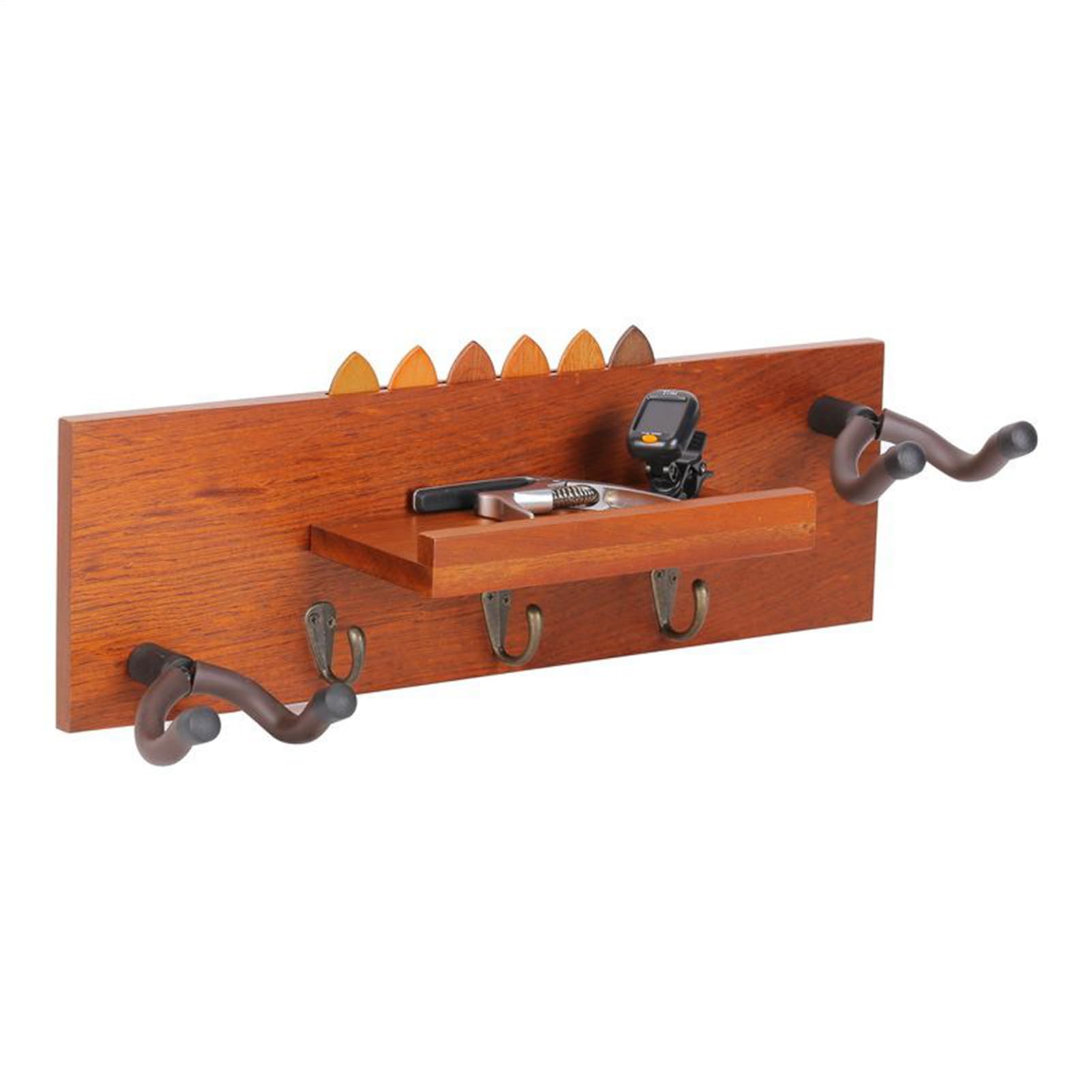 Portachitarra da Parete Legno, parete, | Mensola In Legno Per Chitarra Elettrica Robusto Espositore Multistrumento Per Chitarra Elettrica, , Basso, Ukulele E