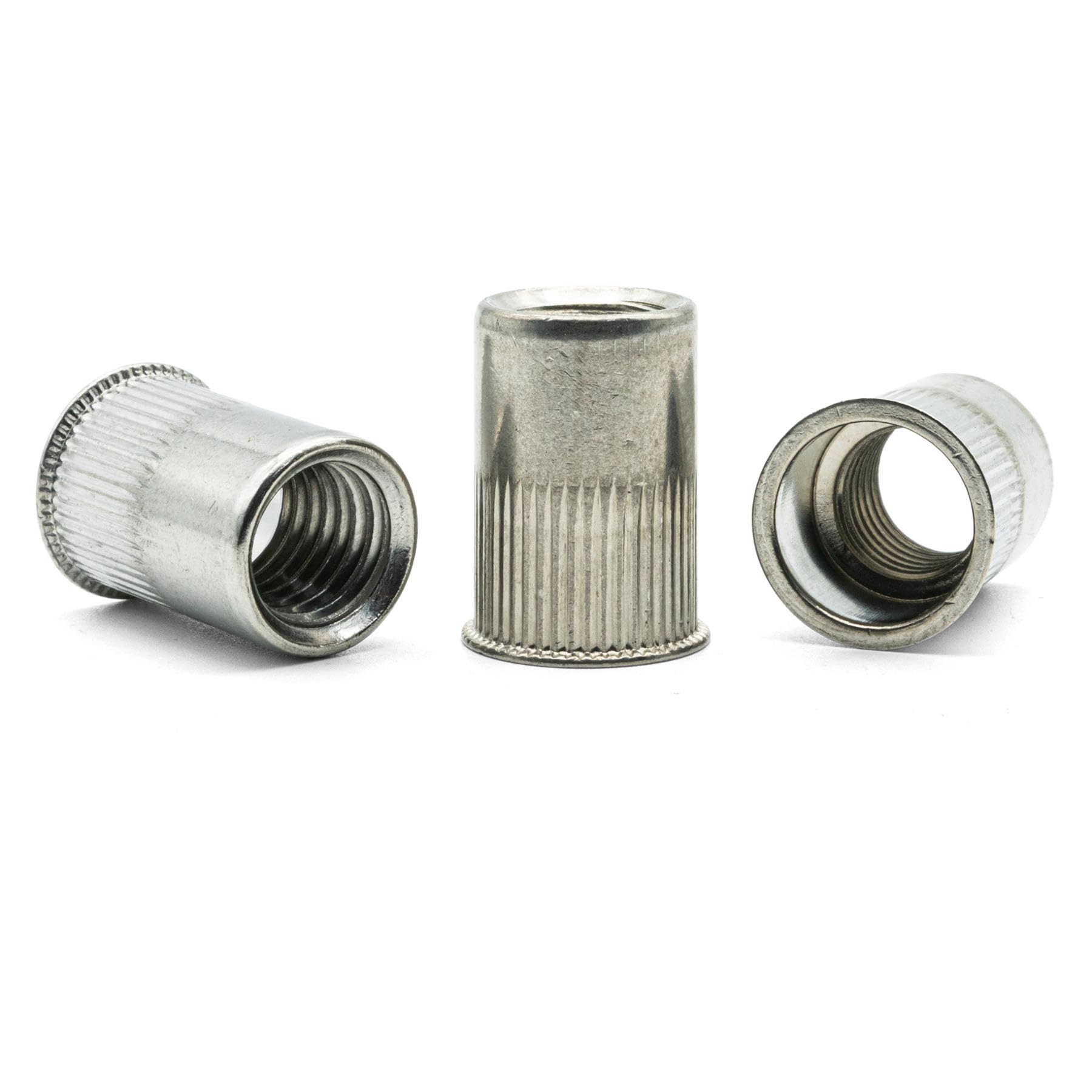 Hippo Hardware M10 (10mm X 19.5mm) Reduced Countersunk Rivnuts Nutserts Rivet Nuts Blind Open End Insert A2 Stainless Steel (Pack of 3)